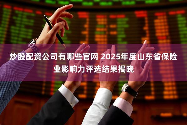 炒股配资公司有哪些官网 2025年度山东省保险业影响力评选结果揭晓